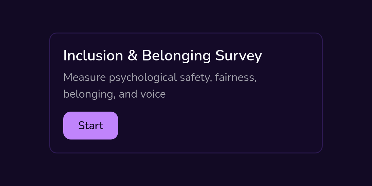 Cover of the Inclusion & Belonging Survey template